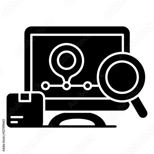 Modern design icon of parcel tracking