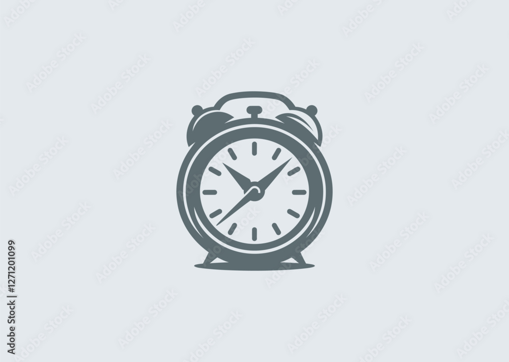 A sleek and timeless clock logo representing time, precision, and reliability with a minimalist style. A sleek and timeless clock logo representing time, precision, and reliability with a minimalist style.