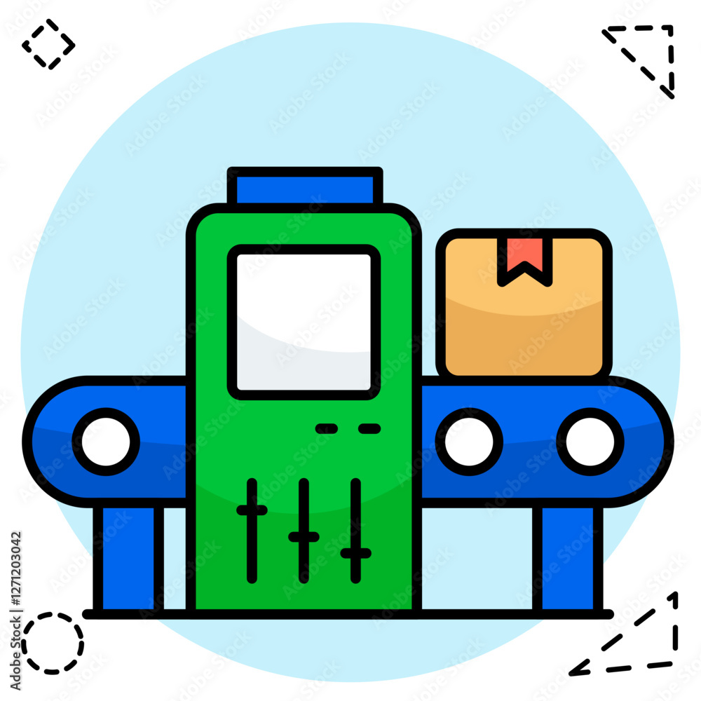 Conveyor belt icon, editable vector Conveyor belt icon, editable vector