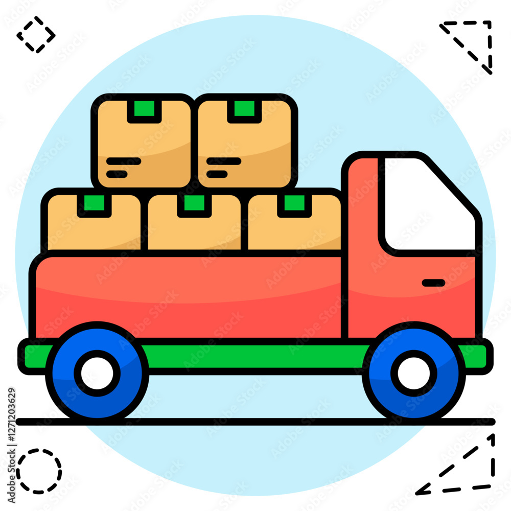 Perfect design icon of cargo van