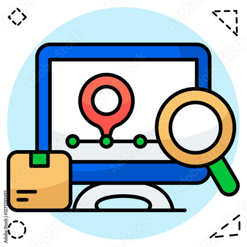 Modern design icon of parcel tracking