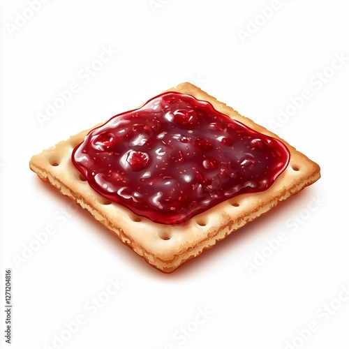 Wallpaper Mural Golden Cracker with Red Jam and Fruit Bits Torontodigital.ca