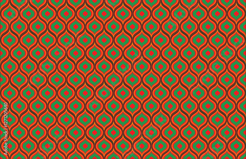 Gypsy pattern tribal ethnic motifs geometric seamless background. Doodle gypsy geometric shapes sprites tribal motifs clothing fabric textile print traditional design with triangles