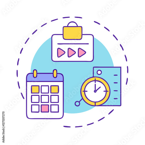 episode scheduling icon, episode scheduling vector illustration-simple illustration of episode scheduling, perfect for episode scheduling logos and icons