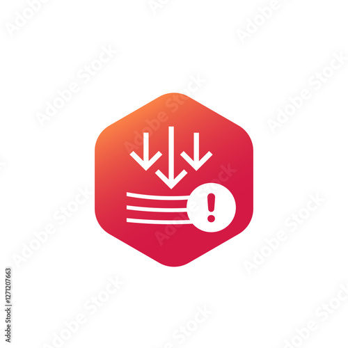 high pressure warning icon, vector design