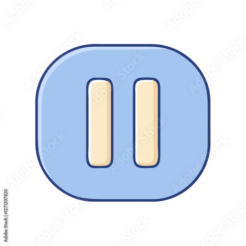 pause button icon, pause button vector illustration-simple illustration of pause button, perfect for pause button logos and icons