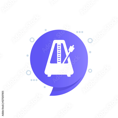 metronome with a pendulum vector icon