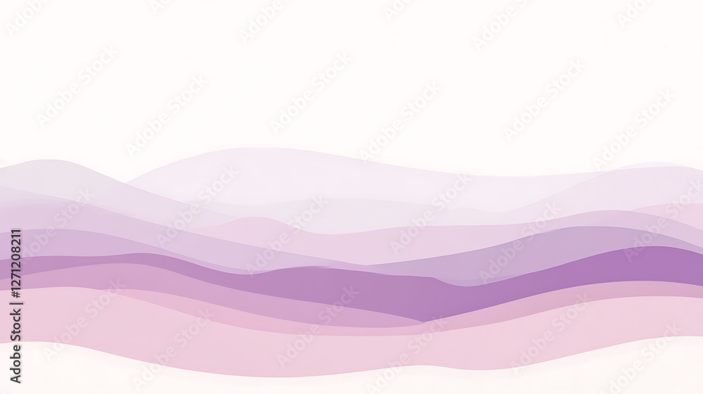 Abstract Lavender Hillscape Soft Pastel Waves Abstract Lavender Hillscape Soft Pastel Waves