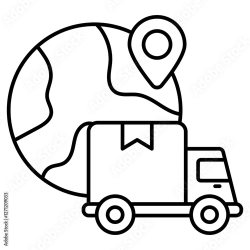 A perfect design icon of global delivery location