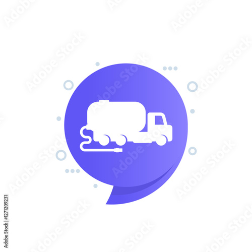 vacuum truck icon, vector design