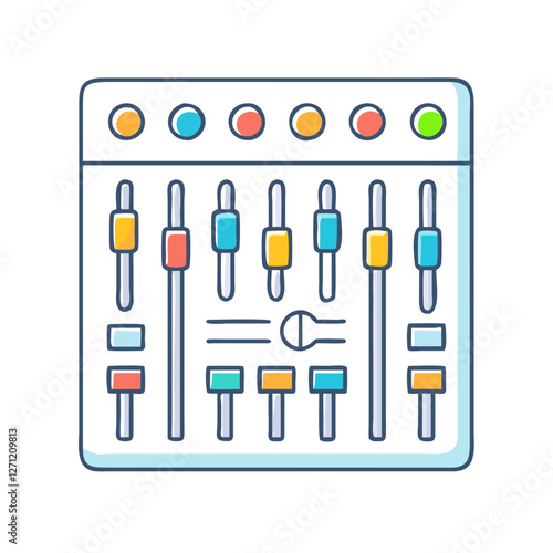 audio mixer icon, audio mixer vector illustration-simple illustration of audio mixer, perfect for audio mixer logos and icons