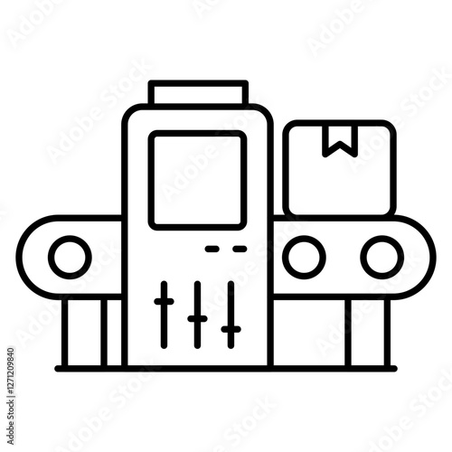 Conveyor belt icon, editable vector