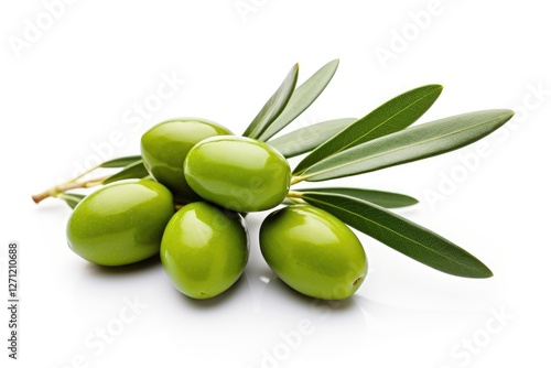 Wallpaper Mural White background package design composition of isolated green olive branch Torontodigital.ca