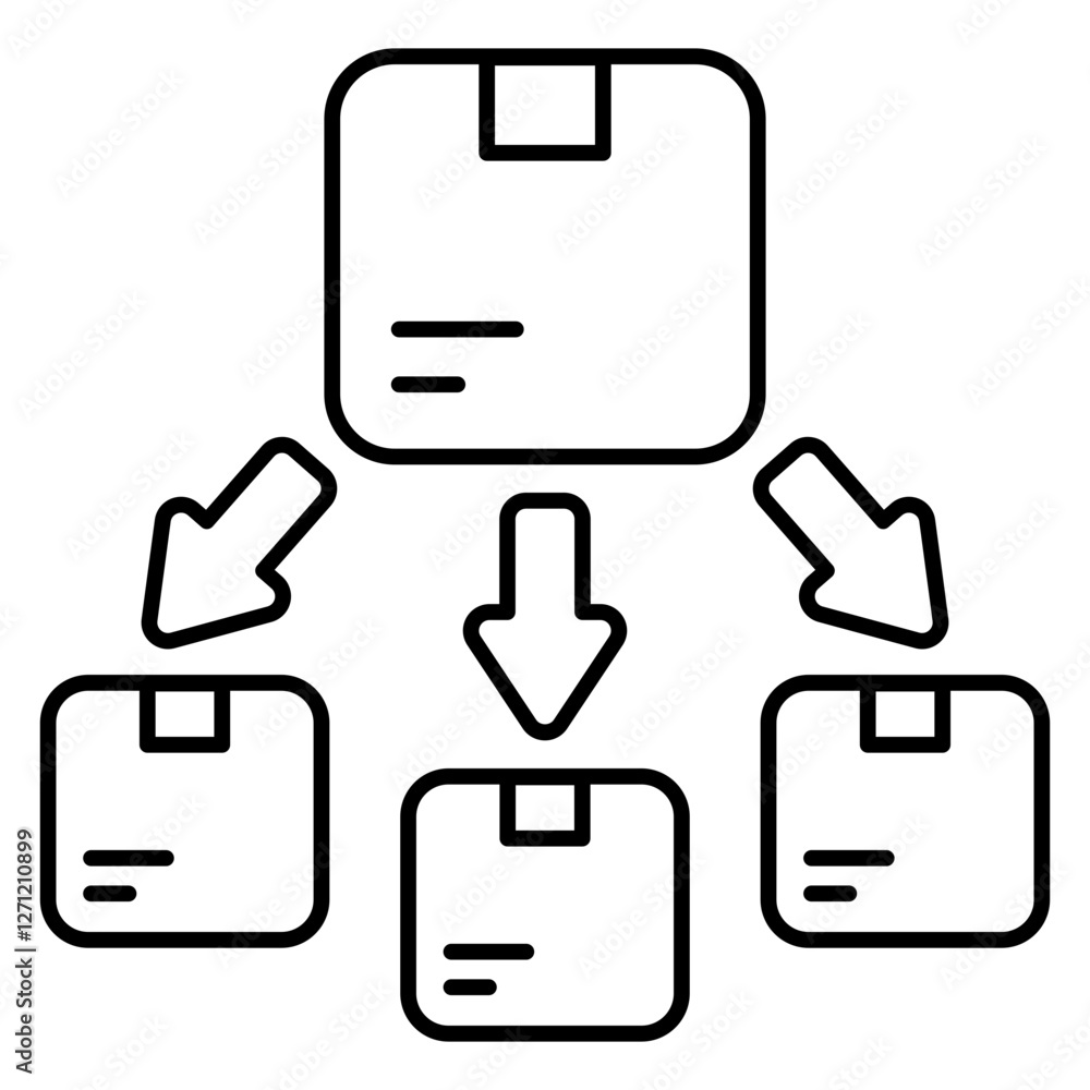 Editable design icon of parcel directions Editable design icon of parcel directions