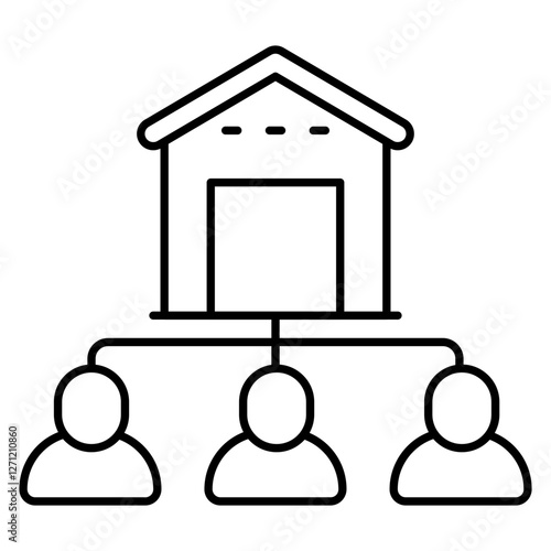 Flat design icon of warehouse manager