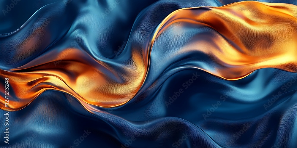 Obraz premium Abstract fabric texture, dynamic folds, vibrant colors