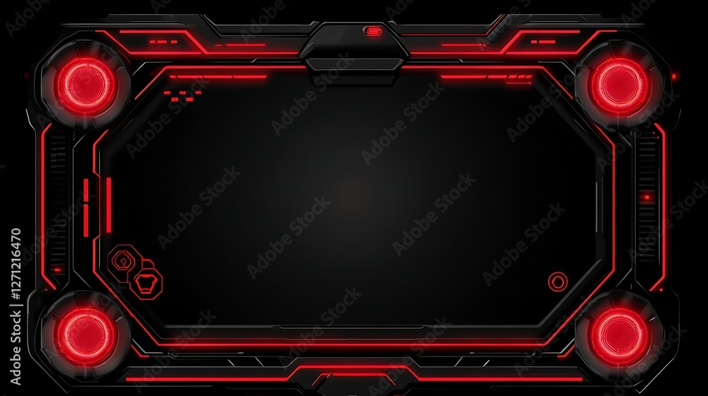 Futuristic Red And Black Technology Interface Frame Futuristic Red And Black Technology Interface Frame