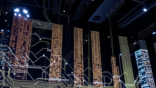 Technology banner for advertising, IT industry