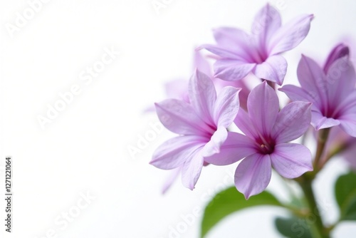 Wallpaper Mural Delicate purple flowers of Petrea volubilis on a white background, plant, floral Torontodigital.ca