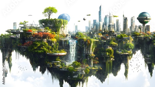 Futuristic Colorful Fantasy Landscape