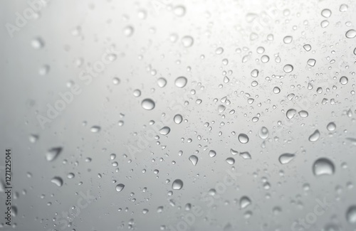 Wallpaper Mural Abstract water drops texture on window glass in morning. Clean clear closeup of cold condensation. Freshness and natural purity concept. Decorative design for overlaying photos, advertising freshness. Torontodigital.ca