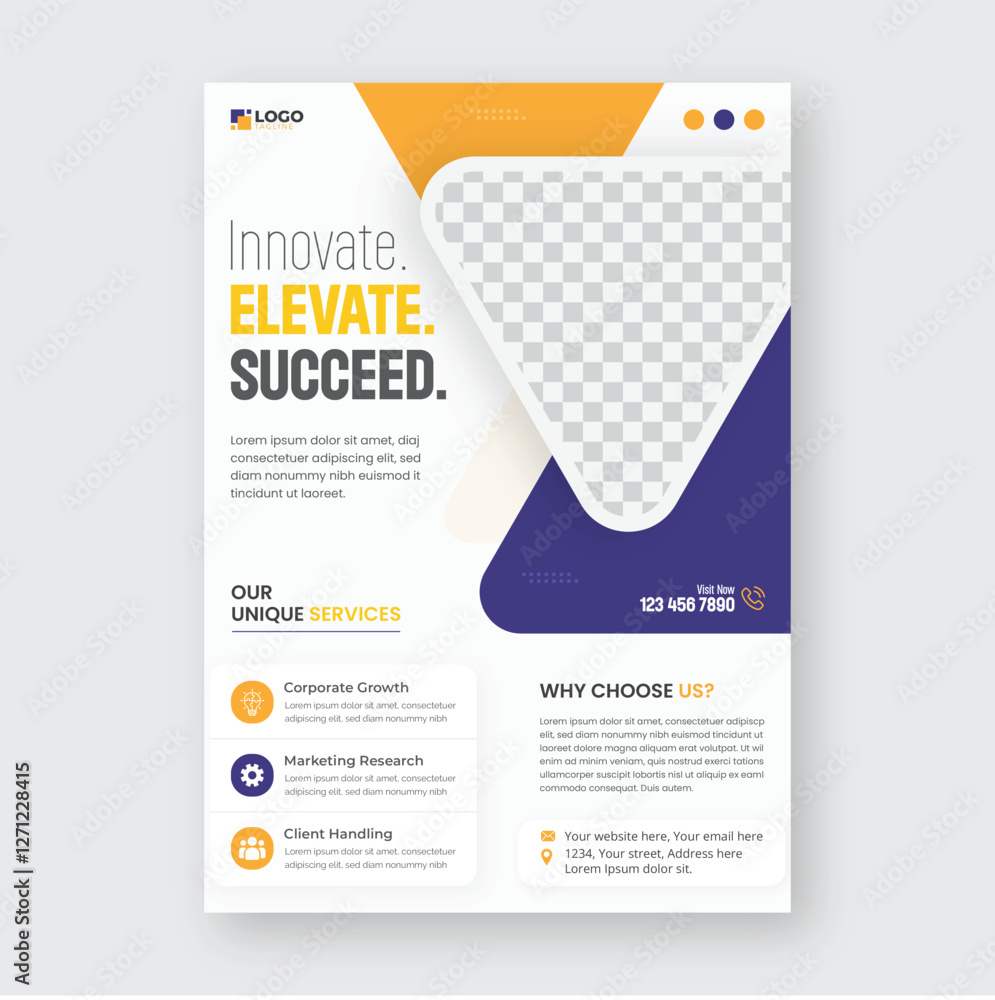 Obraz premium Minimalist Corporate Business Flyer Template 