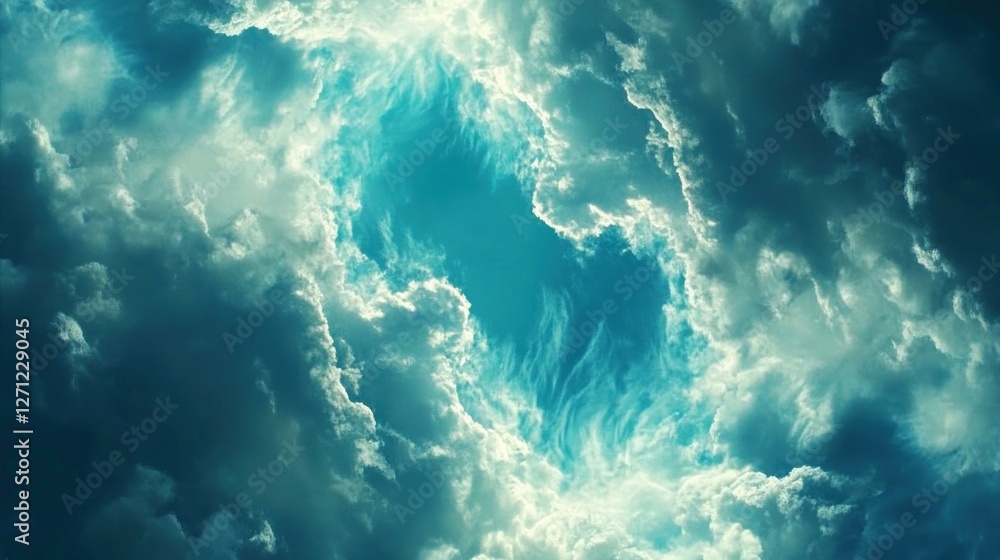 Azure expanse, A mesmerizing view of a serene sky framed by ethereal clouds Azure expanse, A mesmerizing view of a serene sky framed by ethereal clouds