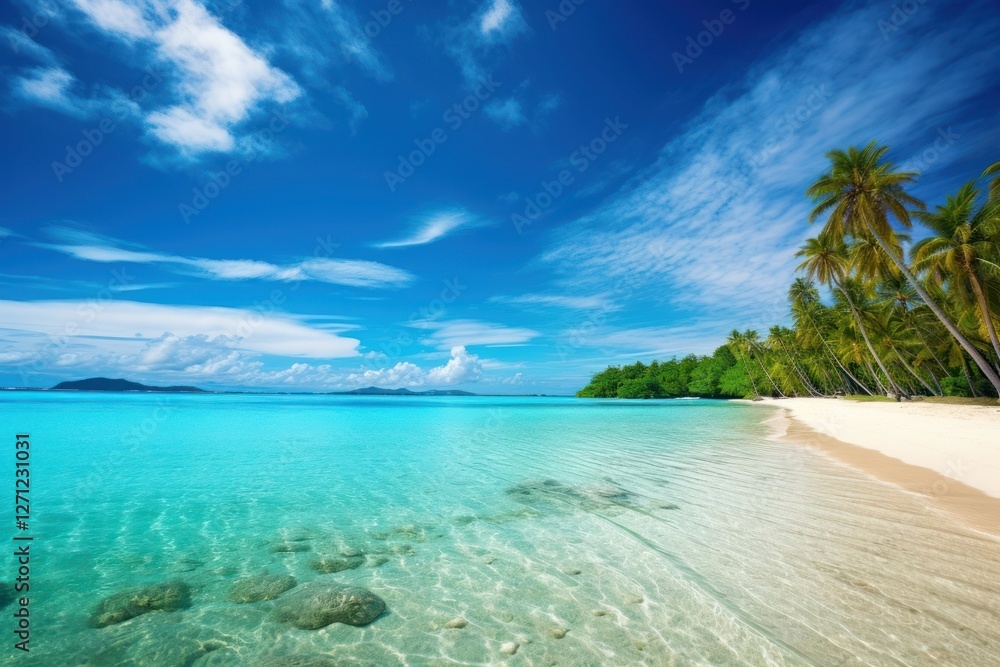 Fototapeta premium Island beach landscape outdoors.