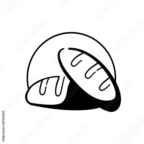 bakery bread silhouette