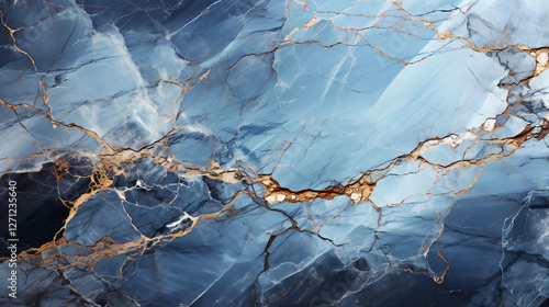 Marmer texture background with grey blue marble and gold pattern
