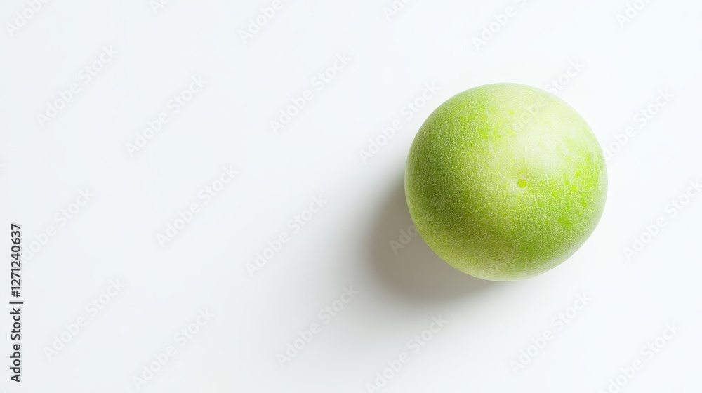 Melon Baller and Lime on a White Background Top View with Copy Space Melon Baller and Lime on a White Background Top View with Copy Space