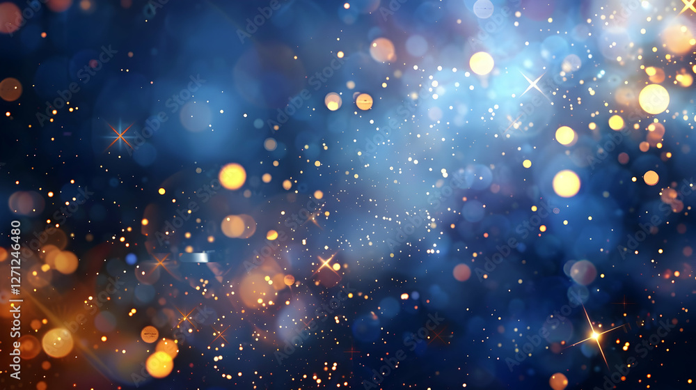 Obraz premium Vibrant abstract background showcasing shimmering bokeh lights in various colors and sizes