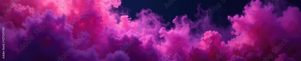 Fototapeta premium Purple and pink misty veil with black background, turbulent, veil
