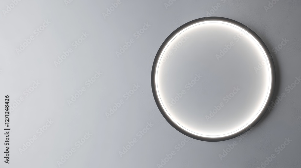 Ring Light Radiance on Minimalist Background for Creative Mockup Ring Light Radiance on Minimalist Background for Creative Mockup