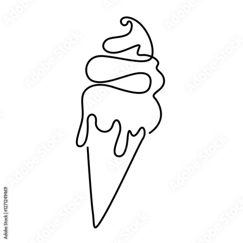 line art ice cream