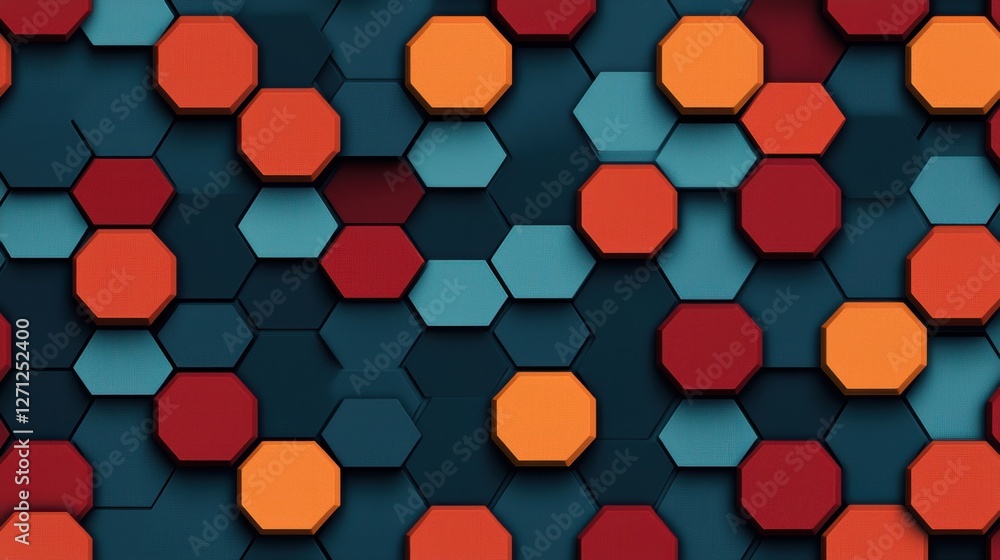Background pattern infographic concept. Vibrant Abstract Hexagonal Pattern for Infographic or Digital Design Background pattern infographic concept. Vibrant Abstract Hexagonal Pattern for Infographic or Digital Design