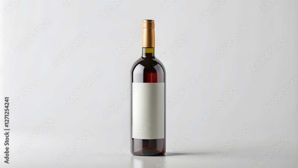 Wine Bottle Mockup, Blank Label, Isolated Wine Bottle Mockup, Blank Label, Isolated