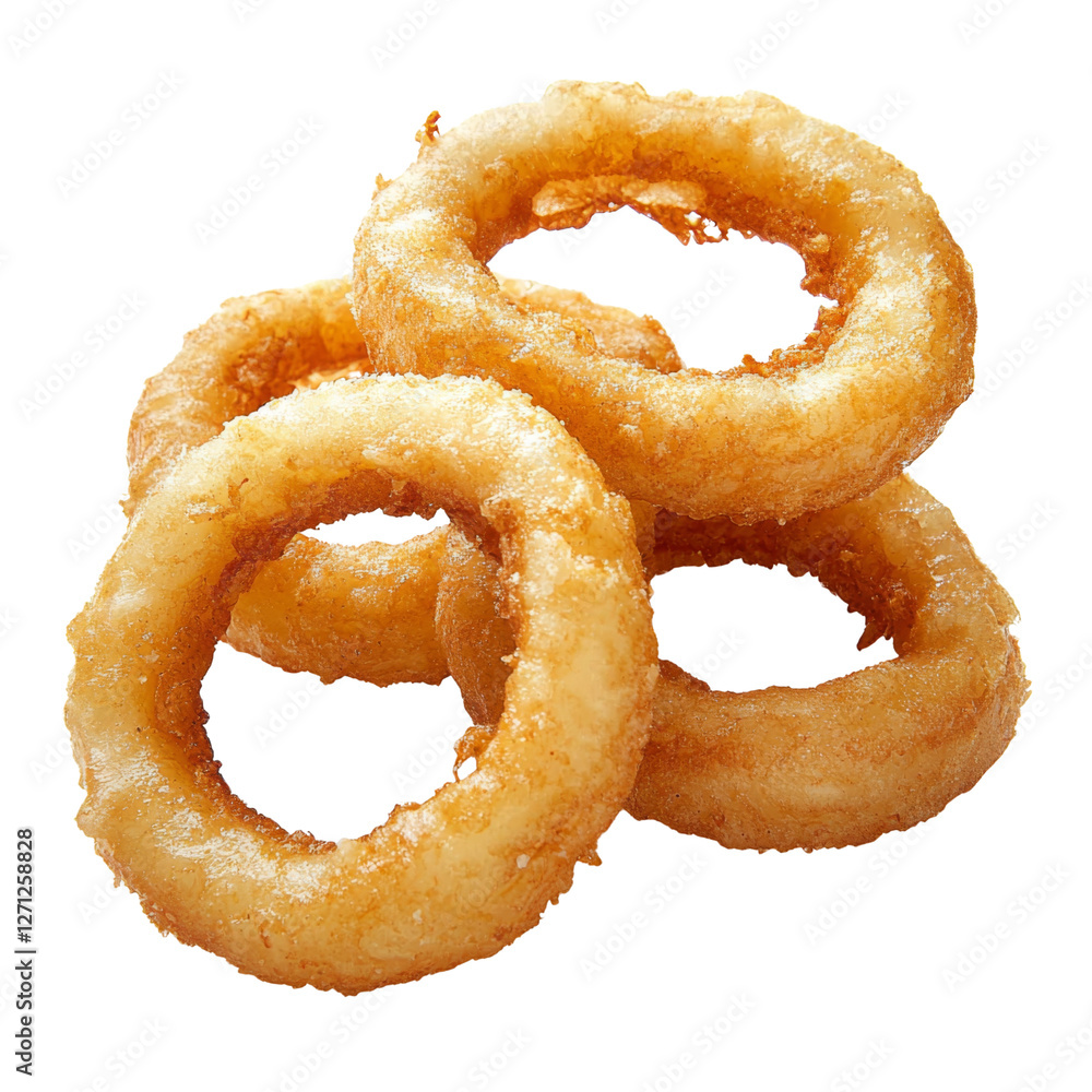 Crispy onion rings stacked together, golden brown and delicious, perfect for snacking or as side dish. Enjoy crunchy texture and savory flavor Crispy onion rings stacked together, golden brown and delicious, perfect for snacking or as side dish. Enjoy crunchy texture and savory flavor