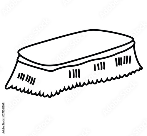 Cute cartoon hand drawn vector shoes brush coloring page.