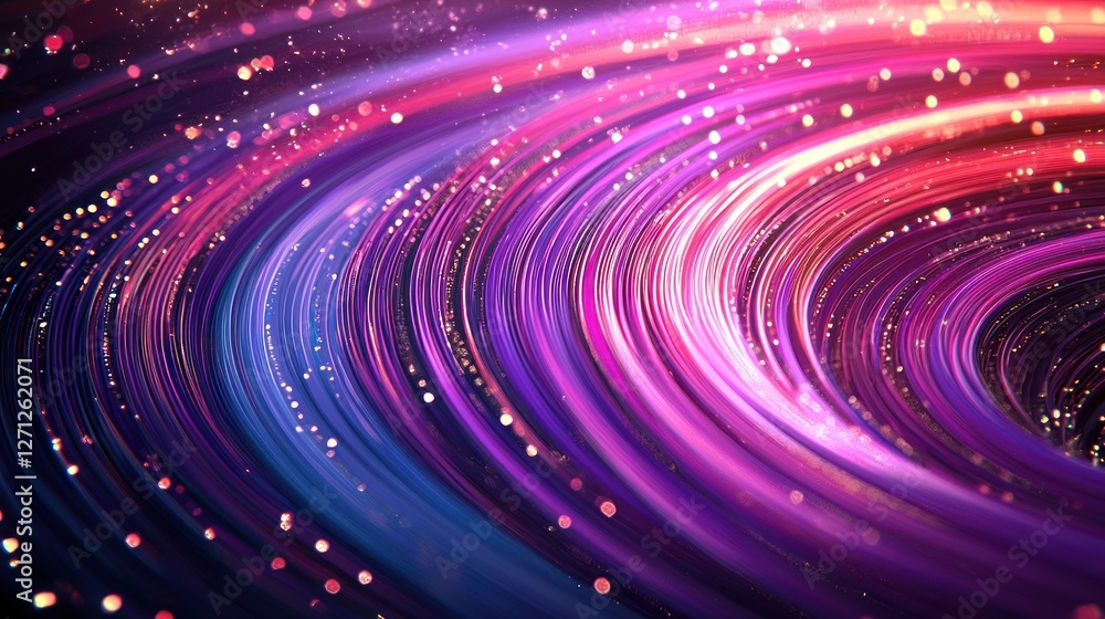 Obraz premium Abstract Swirling Galaxy: A Symphony of Light and Color