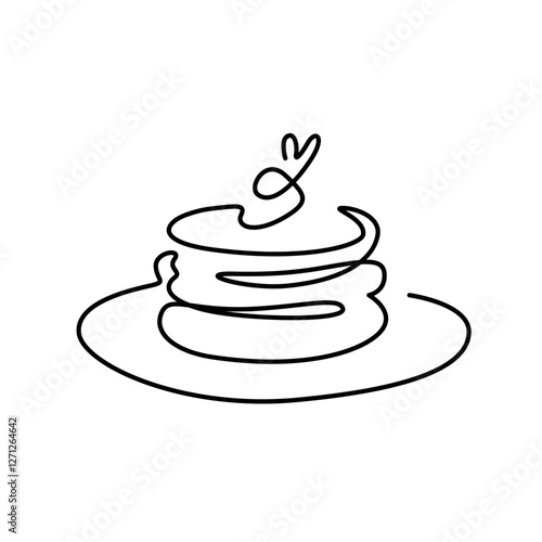 one line pancake