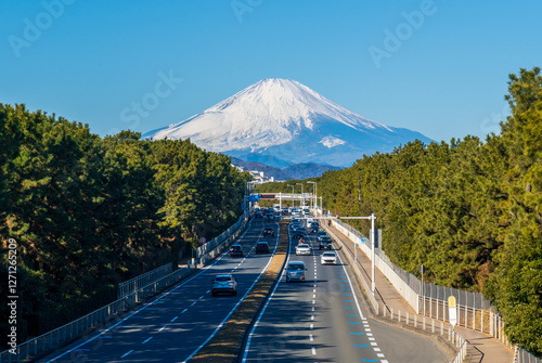 富士山に続く道路