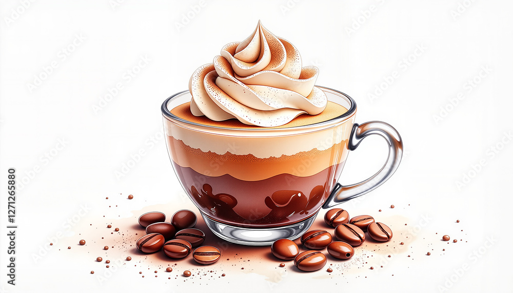 International Coffee Day coffee-infused mousse in glass cup, indulgence International Coffee Day coffee-infused mousse in glass cup, indulgence