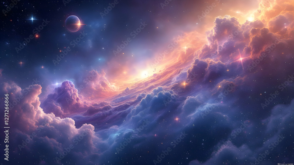 Space abstract clouds background Space abstract clouds background