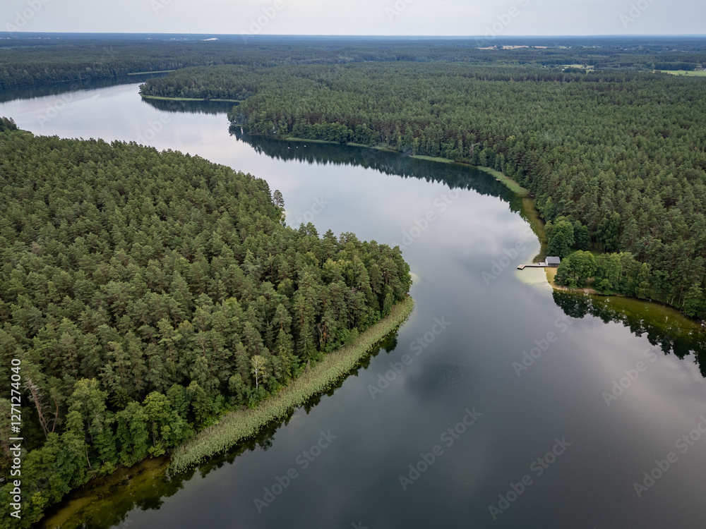 Lake Aviris in Druskininkai Municipality, Alytus County of Lithuania