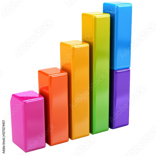 Free Download Colorful bar graph representing data growth and analysis - GFXLoad