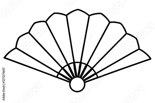 fan ornament  silhouette vector
