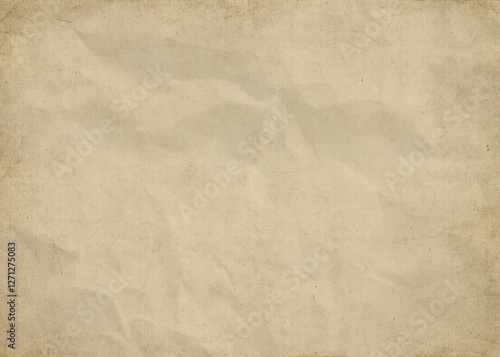 Vintage old crumpled paper background texture. Antique worn parchment sheet