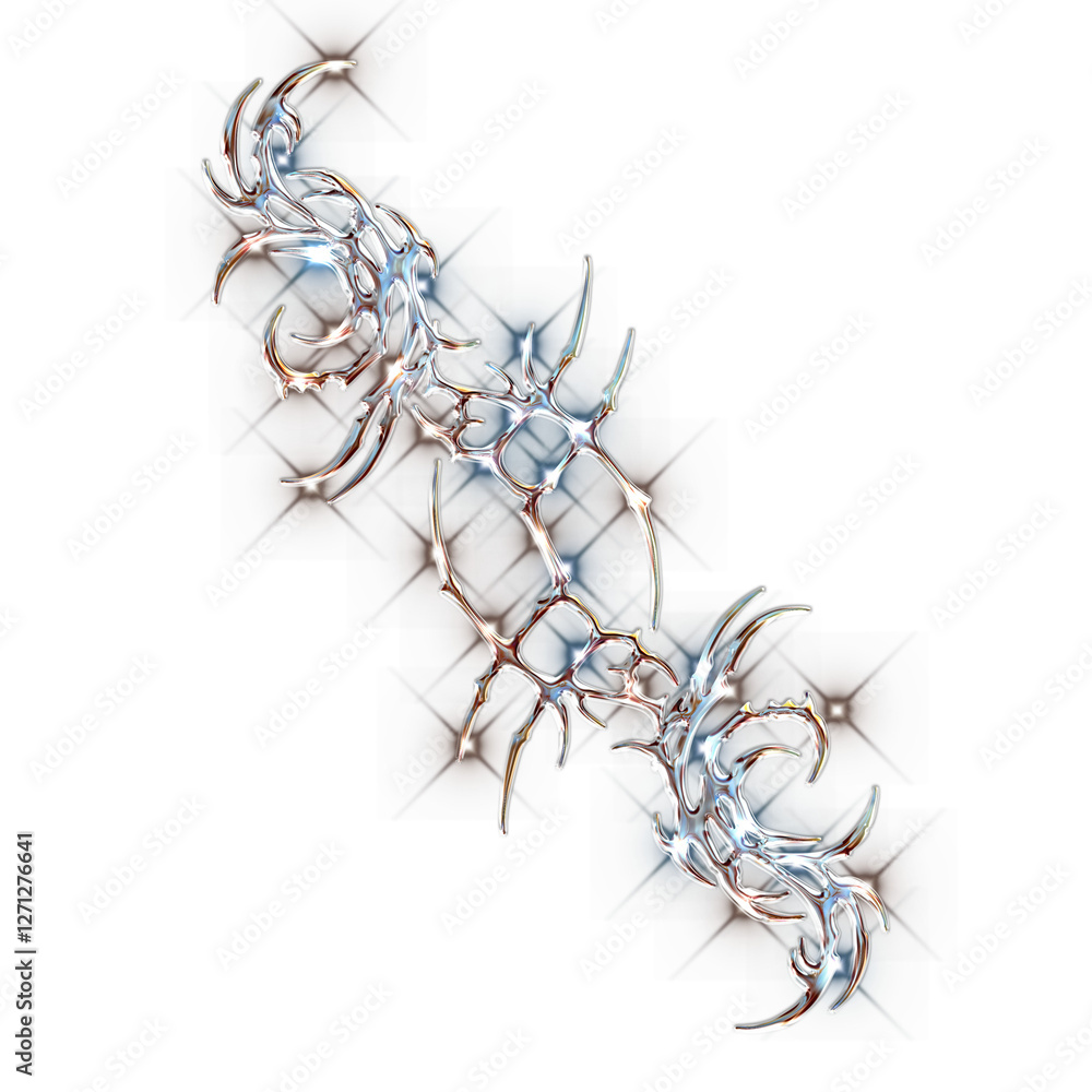 Chrome Neotribal Design Element Chrome Neotribal Design Element