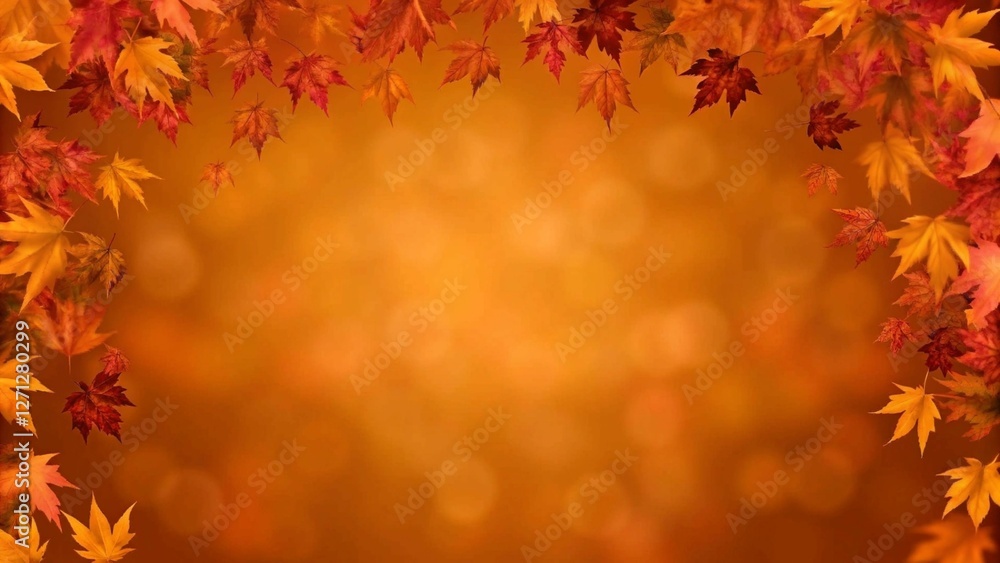 Autumn falling maple leaves decorative frame. Autumn border with copy space fort text. Floating red orange autumn leaves background
Autumn falling maple leaves decorative frame. Autumn border with copy space fort text. Floating red orange autumn leaves background